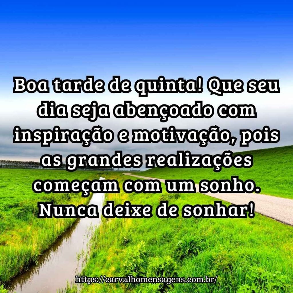Mensagens de boa tarde quinta feira abençoada