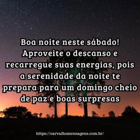 Boa noite neste sábado! Aproveite o descanso e recarregue suas energias, pois a serenidade da noite te prepara para um domingo cheio de paz e boas surpresas. Boa noite neste sábado! Aproveite o descanso e recarregue suas energias, pois a serenidade da noite te prepara para um domingo cheio de paz e boas surpresas.
