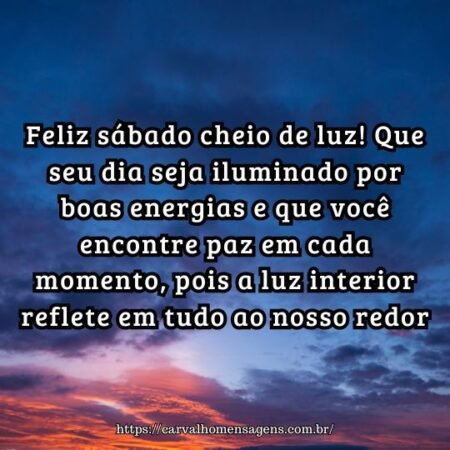 Bom dia! Que seu sábado seja leve e cheio de paz, pois o equilíbrio entre trabalho e descanso é fundamental para uma vida saudável e feliz. Bom dia! Que seu sábado seja leve e cheio de paz, pois o equilíbrio entre trabalho e descanso é fundamental para uma vida saudável e feliz.
