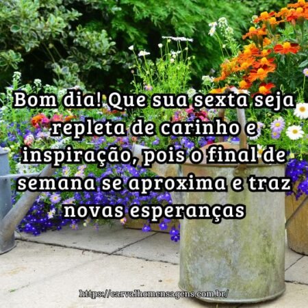 Bom dia! Que sua sexta seja repleta de carinho e inspiração, pois o final de semana se aproxima e traz novas esperanças. Bom dia! Que sua sexta seja repleta de carinho e inspiração, pois o final de semana se aproxima e traz novas esperanças.