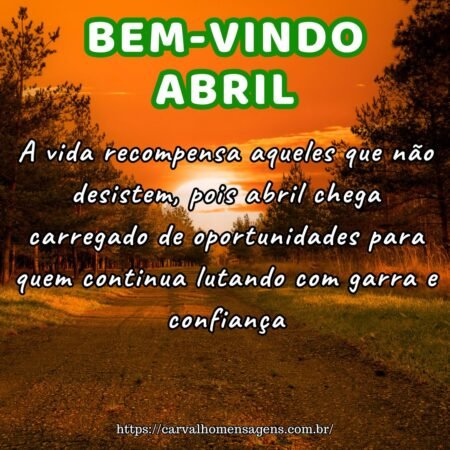 A vida recompensa aqueles que não desistem, pois abril chega carregado de oportunidades para quem continua lutando com garra e confiança. A vida recompensa aqueles que não desistem, pois abril chega carregado de oportunidades para quem continua lutando com garra e confiança.