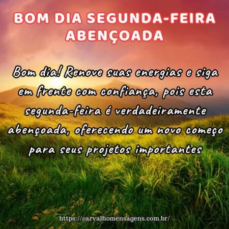 Bom dia! Renove suas energias e siga em frente com confiança, pois esta segunda-feira é verdadeiramente abençoada, oferecendo um novo começo para seus projetos importantes. Bom dia! Renove suas energias e siga em frente com confiança, pois esta segunda-feira é verdadeiramente abençoada, oferecendo um novo começo para seus projetos importantes.