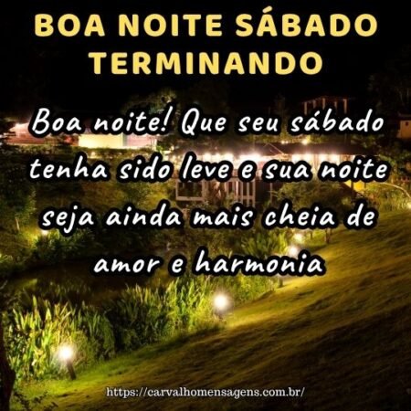 Boa noite! Que seu sábado tenha sido leve e sua noite seja ainda mais cheia de amor e harmonia. Boa noite! Que seu sábado tenha sido leve e sua noite seja ainda mais cheia de amor e harmonia.
