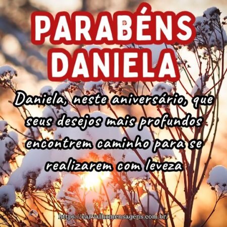 Daniela, neste aniversário, que seus desejos mais profundos encontrem caminho para se realizarem com leveza. Daniela, neste aniversário, que seus desejos mais profundos encontrem caminho para se realizarem com leveza.