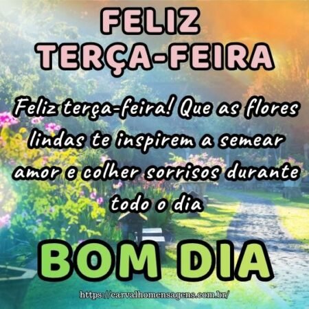 Feliz terça-feira! Que as flores lindas te inspirem a semear amor e colher sorrisos durante todo o dia.